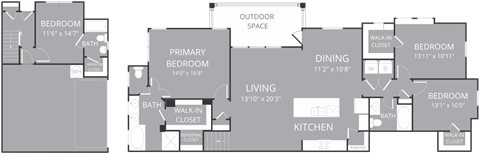V380 D1 floor plan at Villages 3Eighty, Little Elm, TX, 75068